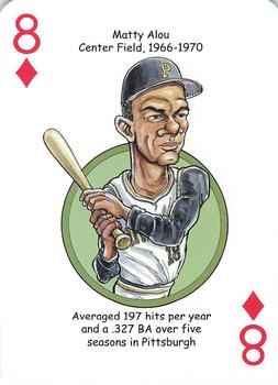 2013 Hero Decks Pittsburgh Pirates Baseball Heroes Playing Cards #8♦ Matty Alou Front