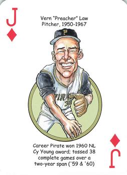 2013 Hero Decks Pittsburgh Pirates Baseball Heroes Playing Cards #J♦ Vern Law Front