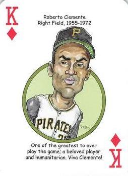 2013 Hero Decks Pittsburgh Pirates Baseball Heroes Playing Cards #K♦ Roberto Clemente Front