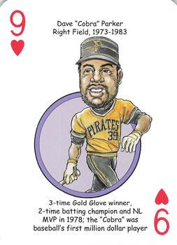 2013 Hero Decks Pittsburgh Pirates Baseball Heroes Playing Cards #9♥ Dave Parker Front