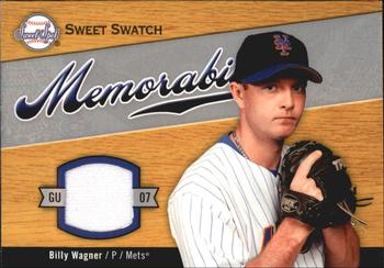 2007 Upper Deck Sweet Spot - Sweet Swatch Memorabilia #SW-BW Billy Wagner Front