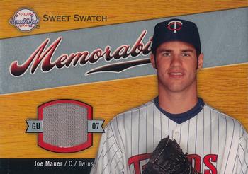 2007 Upper Deck Sweet Spot - Sweet Swatch Memorabilia #SW-JM Joe Mauer Front