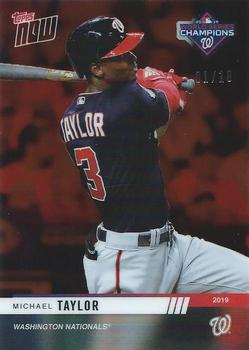 2019 Topps Now Future World Series Winners - Chrome Winner Red #WSC-20 Michael Taylor Front