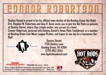 2010 Grandstand Bowling Green Hot Rods #NNO Connor Robertson Back
