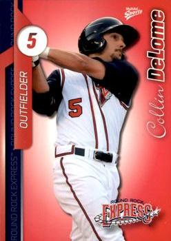 2010 MultiAd Round Rock Express #9 Collin Delome Front