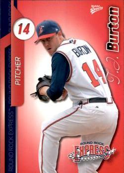 2010 MultiAd Round Rock Express #21 T.J. Burton Front