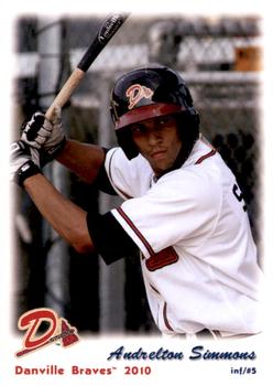 2010 Grandstand Danville Braves #NNO Andrelton Simmons Front