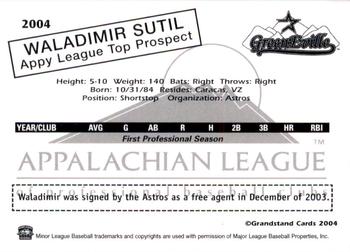 2004 Grandstand Appalachian League Top Prospects #NNO Wladimir Sutil Back