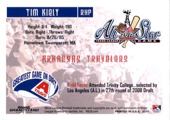 2010 Grandstand Texas League All-Stars North Division #NNO Tim Kiely Back