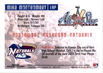 2010 Grandstand Texas League All-Stars North Division #NNO Mike Montgomery Back