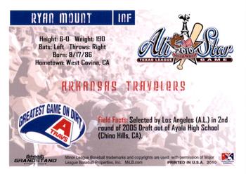 2010 Grandstand Texas League All-Stars North Division #NNO Ryan Mount Back