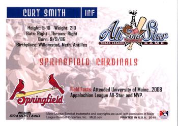 2010 Grandstand Texas League All-Stars North Division #NNO Curt Smith Back