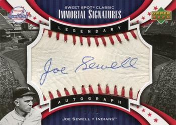 2007 Upper Deck Sweet Spot Classic - Immortal Signatures #IS-JS Joe Sewell Front