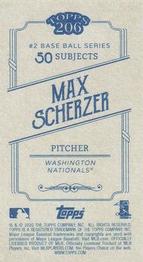 2020 Topps 206 #NNO Max Scherzer Back