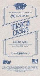 2020 Topps 206 #NNO Triston Casas Back