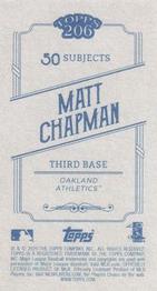 2020 Topps 206 #NNO Matt Chapman Back