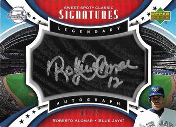 2007 Upper Deck Sweet Spot Classic - Signatures Black Barrel Silver Ink #SPS-RA Roberto Alomar Front