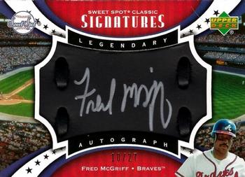 2007 Upper Deck Sweet Spot Classic - Signatures Black Leather Silver Ink #SPS-FM Fred McGriff Front