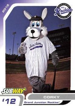 2012 Grandstand Grand Junction Rockies Subway #NNO Corky Coyote Front
