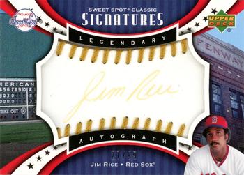 2007 Upper Deck Sweet Spot Classic - Signatures Gold Stitch Black Ink #SPS-RI Jim Rice Front