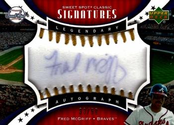 2007 Upper Deck Sweet Spot Classic - Signatures Gold Stitch Blue Ink #SPS-FM Fred McGriff Front