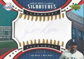 2007 Upper Deck Sweet Spot Classic - Signatures Gold Stitch Blue Ink #SPS-SPS-JR Jim Rice Front