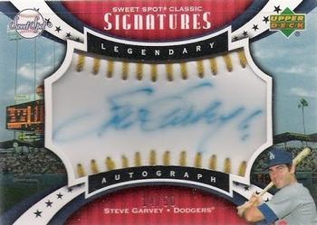 2007 Upper Deck Sweet Spot Classic - Signatures Gold Stitch Blue Ink #SPS-SG Steve Garvey Front