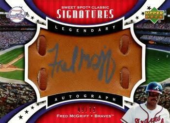 2007 Upper Deck Sweet Spot Classic - Signatures Leather Blue Ink #SPS-FM Fred McGriff Front