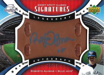2007 Upper Deck Sweet Spot Classic - Signatures Leather Blue Ink #SPS-RA Roberto Alomar Front
