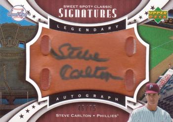 2007 Upper Deck Sweet Spot Classic - Signatures Leather Blue Ink #SPS-SC Steve Carlton Front