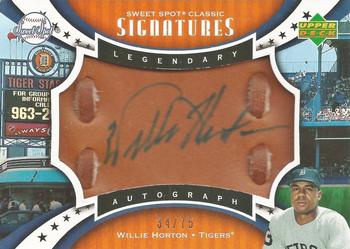 2007 Upper Deck Sweet Spot Classic - Signatures Leather Blue Ink #SPS-WH Willie Horton Front