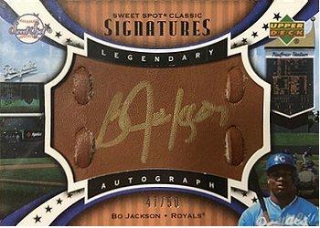 2007 Upper Deck Sweet Spot Classic - Signatures Leather Gold Ink #SPS-BJ Bo Jackson Front