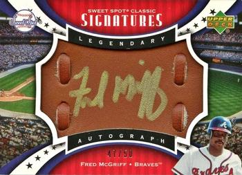 2007 Upper Deck Sweet Spot Classic - Signatures Leather Gold Ink #SPS-FM Fred McGriff Front