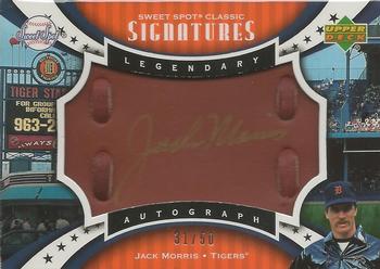 2007 Upper Deck Sweet Spot Classic - Signatures Leather Gold Ink #SPS-MO Jack Morris Front