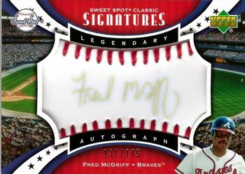 2007 Upper Deck Sweet Spot Classic - Signatures Red Stitch Black Ink #SPS-FM Fred McGriff Front