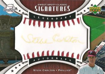 2007 Upper Deck Sweet Spot Classic - Signatures Red Stitch Black Ink #SPS-SC Steve Carlton Front
