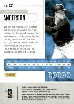 2020 Panini Absolute #27 Brian Anderson Back
