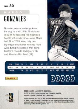 2020 Panini Absolute #30 Marco Gonzales Back