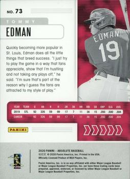 2020 Panini Absolute #73 Tommy Edman Back