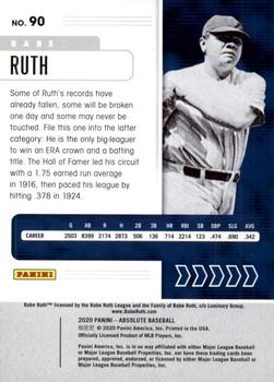 2020 Panini Absolute #90 Babe Ruth Back
