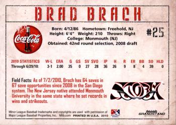2010 Grandstand Lake Elsinore Storm #NNO Brad Brach Back
