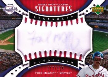 2007 Upper Deck Sweet Spot Classic - Signatures Red Stitch Blue Ink #SPS-FM Fred McGriff Front