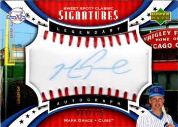 2007 Upper Deck Sweet Spot Classic - Signatures Red Stitch Blue Ink #SPS-MG Mark Grace Front