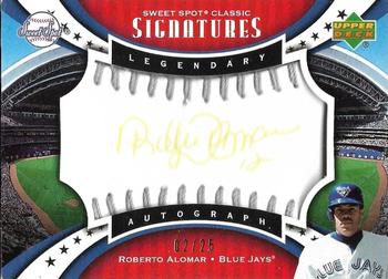 2007 Upper Deck Sweet Spot Classic - Signatures Silver Stitch Black Ink #SPS-RA Roberto Alomar Front