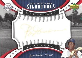 2007 Upper Deck Sweet Spot Classic - Signatures Silver Stitch Black Ink #SPS-RC Rod Carew Front