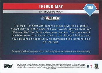 2020 Topps On-Demand Set 8: MLB The Show - Autographs #19A Trevor May Back