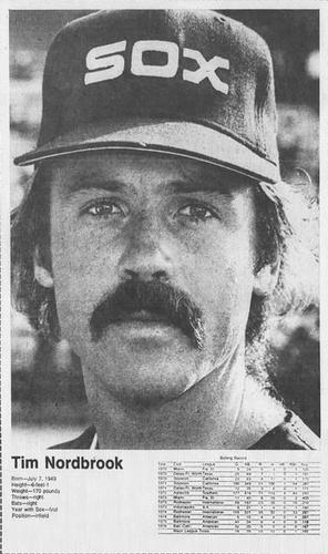 1977 Chicago Tribune Chicago White Sox Scrapbook #NNO Tim Nordbrook Front
