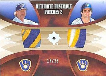 2007 Upper Deck Ultimate Collection - Ultimate Ensemble Dual Patches #YM Robin Yount / Paul Molitor Front