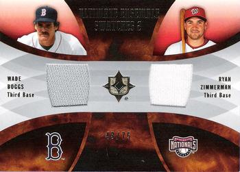 2007 Upper Deck Ultimate Collection - Ultimate Ensemble Dual Swatches #ES-BZ Wade Boggs / Ryan Zimmerman Front