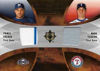 2007 Upper Deck Ultimate Collection - Ultimate Ensemble Dual Swatches #ES-FT Prince Fielder / Mark Teixeira Front